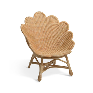 Silla de comedor de ratán Flexible, diseño moderno hecho a mano, con flores, informal - Product Image 1