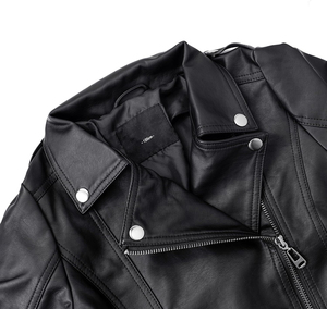Chaqueta de Cuero Genuino para Hombre, Nueva Llegada 2025, Color Negro, Logotipos y Etiquetas Personalizadas - Product Image 3