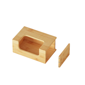 Nouveauté élégante boîte à mouchoirs en bois de bambou rectangulaire affichage de dessus de table par Vecraft - Product Image 3