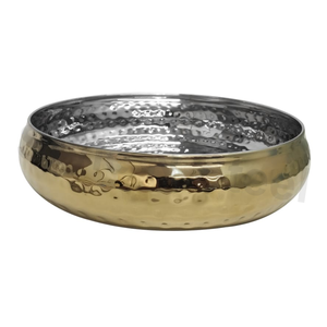 Saladier avec couvercle bol à salade en acier inoxydable bol rond en métal pour le stockage de camping enduit de poudre de qualité alimentaire - Product Image 1