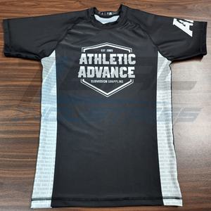 Custom Mma Rash Guards Sublimation Printing Ultavoilet protection 240 gsm Compression <b>Grappling</b> Bjj Rash Guards Made in Pakistan - Product Image 1