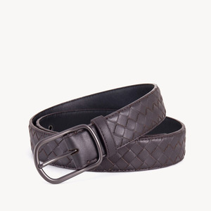 Ceintures en cuir de vachette classiques de luxe pour hommes, de haute qualité, avec boucle en acier, logo personnalisé, couleur personnalisée, écologiques, décontractées, pour le travail - Product Image 2