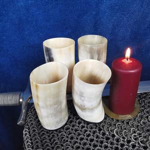 Verre à boire artisanal en corne naturelle |   Tasse en corne rustique unique - Product Image 3