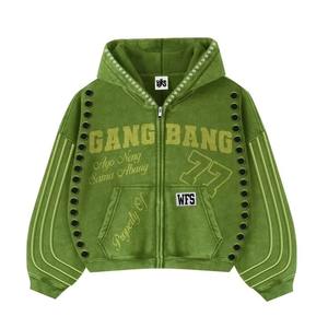 Sudadera con Capucha Unisex Extra Grande de Felpa Francesa 100% Algodón, Lavada al Ácido, Estilo Vintage, Personalizada con Estampado - Product Image 4