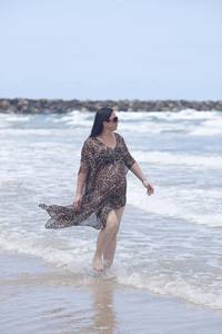 Multicolor Floral & Geometric Pattern <b>Plus</b> <b>Size</b> Women's Spandex/Nylon <b>Kaftan</b> Full Sleeves Beachwear Sustainable - Product Image 3