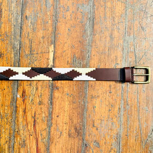 2025 último diseñador cinturón Polo de lujo de alta calidad 100% latón macizo estilo informal cinturones de cuero genuino hilo reciclado de nailon - Product Image 6