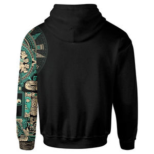 La mejor calidad, todo impreso, sublimación, transpirable, de talla grande, ropa de calle personalizada, Jersey mezclado de algodón, sudaderas con capucha estampadas para hombre - Product Image 3