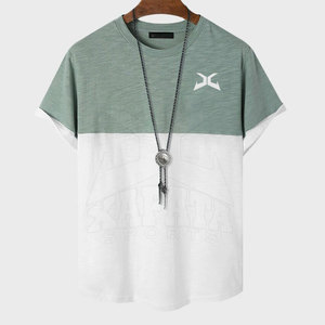 Camisetas Personalizadas con Cuello Redondo para Hombre, 100% Algodón, Tejido de Felpa, Secado Rápido, Transpirable, Corte Holgado, Estilo Casual, Más Popular, Tallas Grandes - Product Image 3