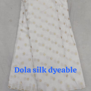 Dola soie teintable broderie butta meilleure qualité viscose - Product Image 3