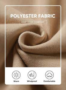 เสื้อสเวตเตอร์สวมหัวมีฮู้ดแบบมีเชือกผูกคอปกแขนยาวผ้าคอตตอนสีล้วนลำลองสำหรับผู้ชายใส่ในฤดูหนาว - Product Image 3