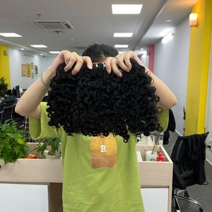 2024 Venta caliente al por mayor de cabello crudo vietnamita birmano rizado colores negros cabello humano virgen con encaje transparente - Product Image 4