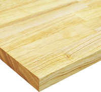 Dalle de bois massif de comptoir en bois d'hévéa sur mesure avec surface durable et résistante pour îlot de cuisine et comptoir durable
