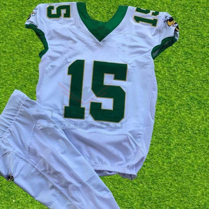 Proveedor Directo de Fábrica, Uniformes de Fútbol Americano Personalizados por Sublimación, Manga Corta, Secado Rápido, Transpirable, Servicio OEM, Logotipo Personalizado - Product Image 3