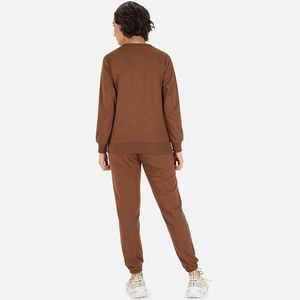 Ensemble de survêtement doux pour femme avec pantalon de jogging léger et veste zippée pour tenue décontractée, sport et fitness - Product Image 6