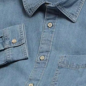 ออกแบบเสื้อเชิ้ตยีนส์ทำงานผู้ชายแบบสั่งทำพิเศษ แขนยาว แห้งเร็ว - Product Image 6