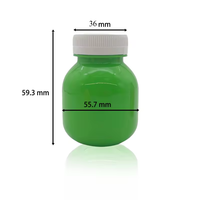 Flacon pharmaceutique cylindrique en PET de haute qualité avec bouchon à ouverture facile 100CC 36mm 20g pour pilules de vitamines et gommes
