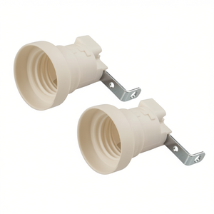 Juego de Portalámparas E27 Color Marfil, 2 Piezas, PP0480, Base Elegante para sus Lámparas - Product Image 2