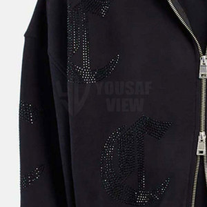 Hommes Hiver Solide Imprimé Strass Survêtement Haute Qualité Respirant Léger Polyester/Coton Durable - Product Image 4