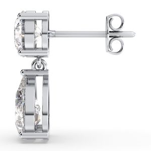 REYES Bijoux de mariage exquis faits à la main Boucles d'oreilles en argent sterling 925 avec diamant cultivé en laboratoire Boucles d'oreilles pendantes fines de haute qualité - Product Image 3