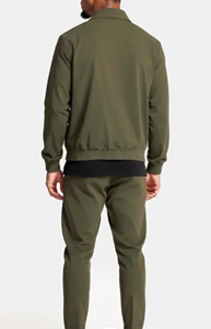 Conjunto de 2 Piezas de Chaqueta y Pantalones Deportivos de Nailon y Elastano Personalizados para Hombre, con Cremallera y de Buena Calidad - Product Image 2