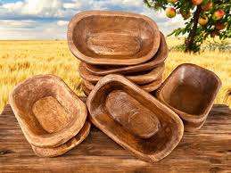 Cuenco de madera rectangular de estilo rústico para masa de productos antiguos de proveedor al por mayor, cuenco de madera para frutas de hotel hecho a medida, gran oferta - Product Image 3