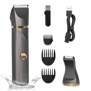 Tondeuse bikini rechargeable pour femme, rasoir indolore pour poils pubiens avec tête de coupe en céramique remplaçable - Product Image 1