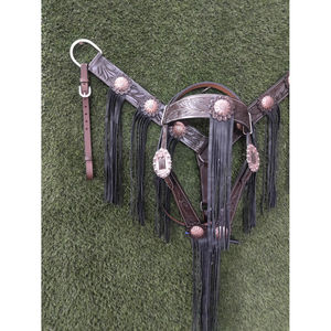 Fantaisie Cheval Western Headstall & Collier De Poitrine Ensemble En Cuir Léger Perlé Conception Saisonnière Collier De Poitrine Ensemble Vente Chaude - Product Image 3