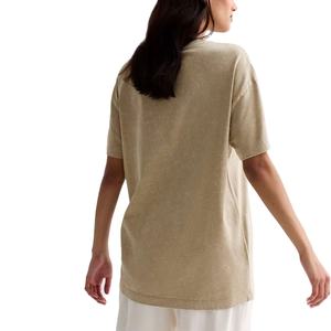 T-shirts délavés à l'acide vintage personnalisables pour femmes, couleurs unies et motifs personnalisés, tissu 100% coton, logo personnalisé à l'avant et à l'arrière - Product Image 1