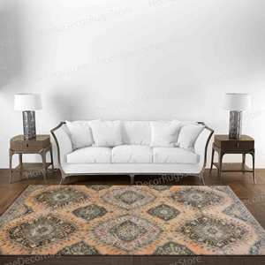 Alfombra con Estampado de Medallón: Elegante Alfombra Interior para Oficina, Pasillo, Escaleras, Alfombra de Terciopelo de Lujo - Product Image 2