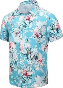 Camisa Hawaiana de manga corta con botones para hombre con estampado Palmshadow Summer Beach Casual camisas para hombre - Product Image 6