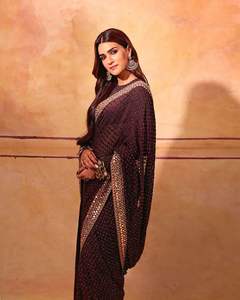 Indian Trending Beautifully Designed <b>Saree</b> Faux Georgette Sequence Work <b>Saree</b> <b>for</b> <b>Women</b> Party and Wedding Wear Wholesale Price - Product Image 3