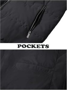 Veste coupe-vent matelassée pour homme personnalisée avec capuche, vêtements décontractés de la plus haute qualité, fine, longue et couleur personnalisable - Product Image 6