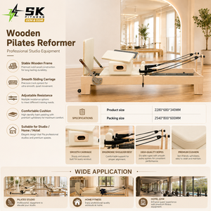 SK Commercial Pilates Reformer Ensemble Complet Studio Cadillac Barrel Chair Correcteur de colonne vertébrale Ensemble complet d'équipement de Pilates - Product Image 2