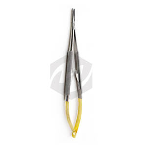 Castroviejo Micro Porte-Aiguille 14cm Instruments Médicaux Chirurgicaux Embouts en Carbure de Tungstène Mâchoires Dentelées Grip Microchirurgie Ophtalmique - Product Image 2