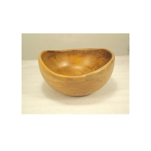 Tazón para servir de forma redondeada de madera de mango Natural de alta calidad de aspecto moderno para sopa de salsa sin verduras, tazón para servir comida de arroz - Product Image 4