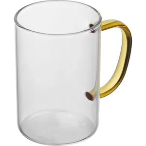 Mug en verre EDDA personnalisé avec poignée, articles promotionnels personnalisables - Product Image 3