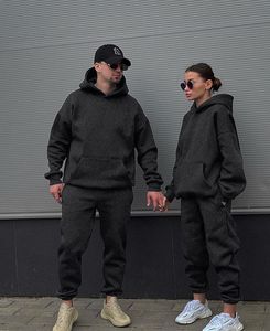 Custom <b>Knitted</b> Solid Long Tracksuit for Women Breathable Hooded Sweatshirt Two Piece Sports <b>Set</b> OEM Supplier Casual Jogging - Product Image 6