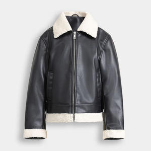 Veste en cuir véritable de qualité supérieure pour homme au meilleur prix coupe-vent imperméable hiver High Street couleur unie devant toutes les tailles disponibles - Product Image 1