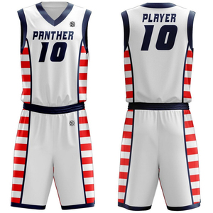 High Quality Summer Basketball Uniform Set Custom Embroidered Logo Printed Breathable 100% Polyester New Arrival Style - Product Image 1