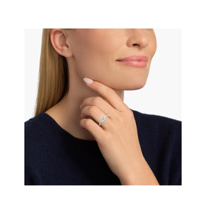 Timeless Women's Vintage Engagement <b>Ring</b> <b>Silver</b> Brilliant Diamond Center Stone <b>Set</b> Ornate Band Sophisticated - Product Image 3