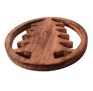 Dessous de plat en bois domestique résistant à la chaleur Hot Pads Dessous de plat en bois d'acacia moderne de luxe pour pots vente personnalisée - Product Image 3