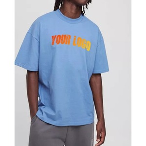 OEM lightweight Boxy Fit T <b>Shirt</b> 100%Cotton Crewneck Plain dyed quick drying <b>half</b> <b>sleeved</b> oversized breathable tee <b>shirt</b> - Product Image 1