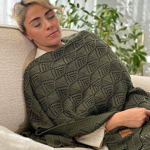 100% Tencel Lenzing Lyocell EMILY Manta 130*150 Cm Producción especial Fibra Crochet Cable Manta Productos para el hogar más vendidos - Product Image 2