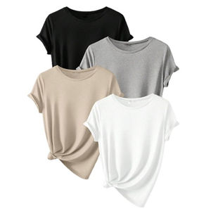 La mejor camiseta en blanco Premium, camiseta personalizada para hombre, Camiseta de gran tamaño 100% de algodón/bambú para hombre, camiseta de Pakistán redonda sólida - Product Image 1