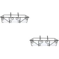 Jardinière en fer à suspendre pour balcon, patio, terrasse, jardin, décorative, en métal noir, pour la vente en gros