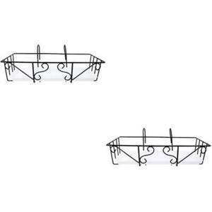 Jardinière en fer à suspendre pour balcon, patio, terrasse, jardin, décorative, en métal noir, pour la vente en gros - Product Image 4