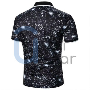 Nueva Camiseta de Golf de Poliéster Tejida Personalizada para Hombre, Estampado Brillante, Secado Rápido, Ropa Casual de Calle, Servicio OEM, Alta Calidad - Product Image 3