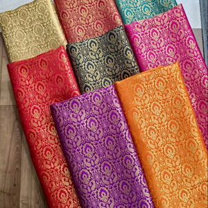 Luxurious Premium Jacquard Woven Textile Brocade <b>Fabric</b> for Garments & Upholstery Crafting Elegant Printed Pattern made in india - Product Image 1