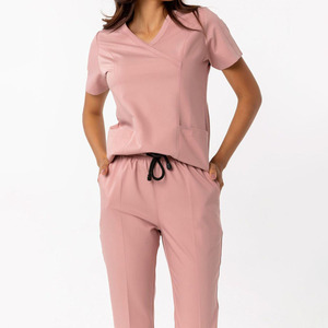 Uniformes Médicos Elegantes para Mujer, Servicio OEM, Conjuntos de Uniformes de Enfermería, Último Diseño, Trajes de Enfermería de Manga Corta - Product Image 3