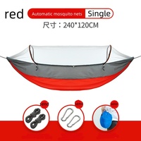 Hamac pliable anti-retournement pour 1-2 personnes avec moustiquaire intégrée, léger et portable, pour le camping en plein air et le jardin